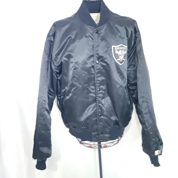 Vintage Proline by Starter Raiders Satin Bomber Jacket Made in the U.S.A Size XL - Picture 1 of 16